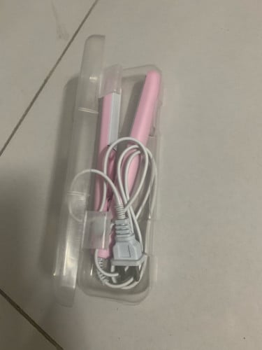 Used pink mini hair straightener