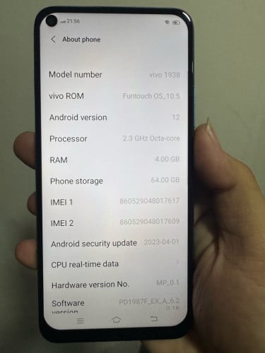 Vivo Y30 scan 64G ram4G