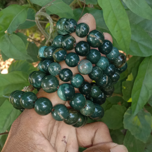 អង្កាំត្បូងធម្មជាតិGreen Jasper 100% ខ្នាត 9,10,12លី
