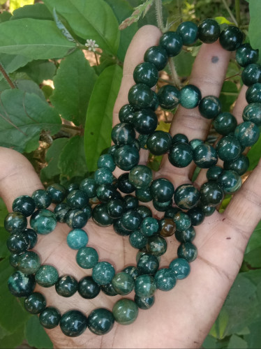អង្កាំត្បូងធម្មជាតិGreen Jasper 100% ខ្នាត 9,10,12លី