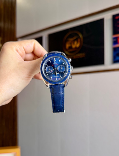 Omega Speedmaster Moonphase 💙Blue Dial 44mm Full Set