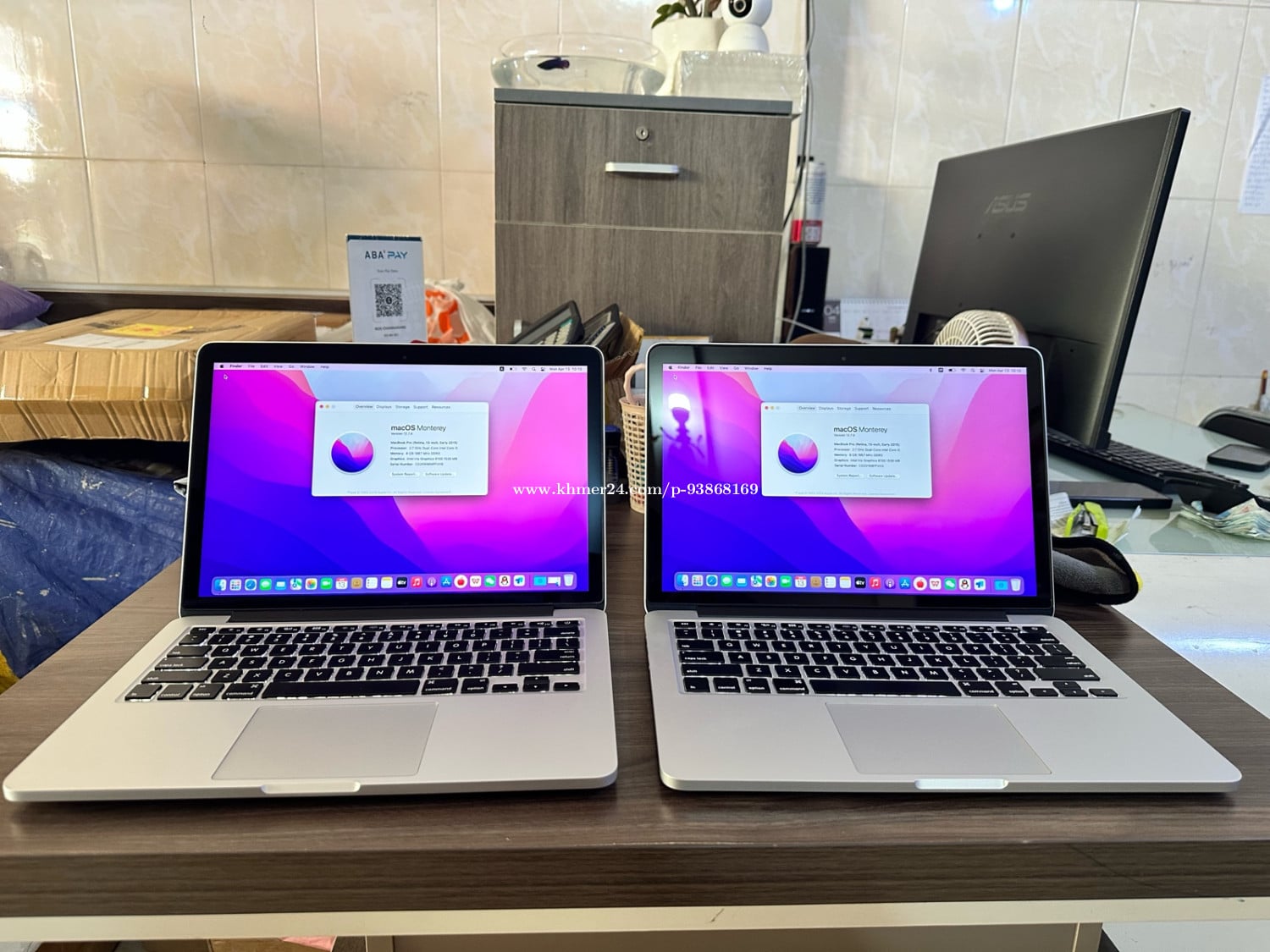 MacBook Pro 2015 ថ្មីណាស់ A1502 8Gb 256Gb 99%