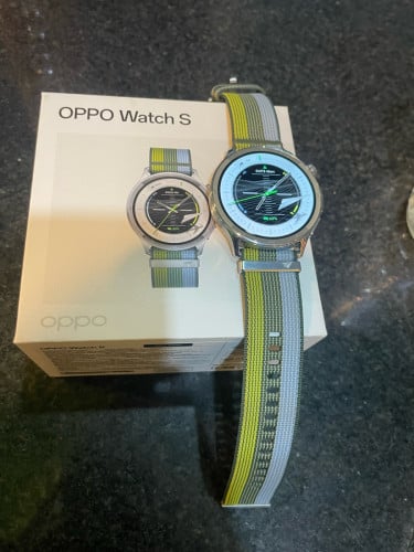 (លក់ហើយ )នាឡិការ ថ្មី 97%  តម្លៃ 99$ Oppo watch s 2026 serie សាកថ្មរបានម្តងគត់ ស្អាតនាឡិការសុខភាព