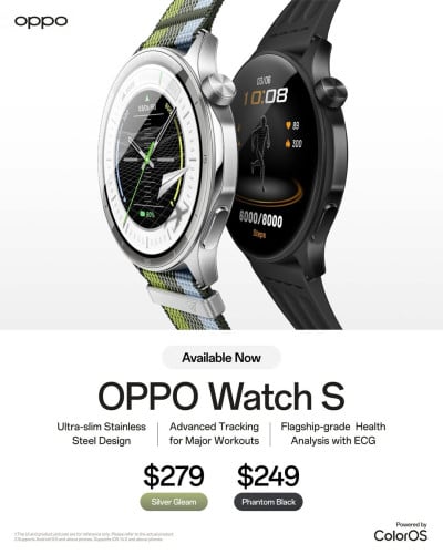 (លក់ហើយ )នាឡិការ ថ្មី 97%  តម្លៃ 99$ Oppo watch s 2026 serie សាកថ្មរបានម្តងគត់ ស្អាតនាឡិការសុខភាព