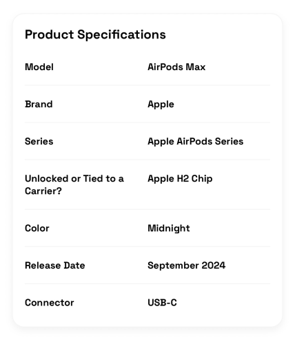 AirPod Max midnight USB-C