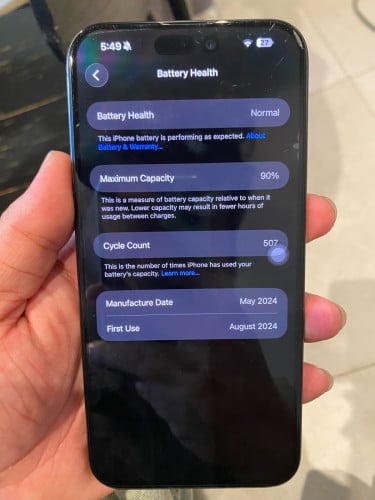 IPHONE 15PM 256GB LL/A LOCK SIM ប្រើ Wifi not bypass