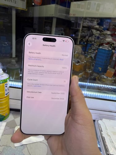Iphone17promax 256G ZA battery 100% សាកបាន 71