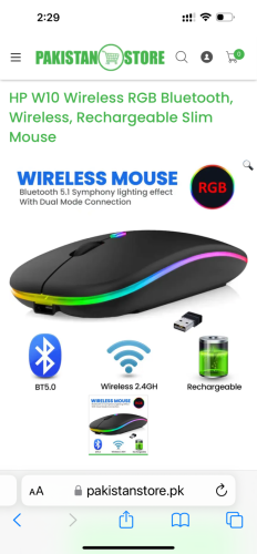 Mouse Hp RGB W10