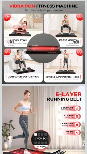 ម៉ាស៊ីន​រត់ហាត់ប្រាណ Treadmill (Walking & Vibration Pad)