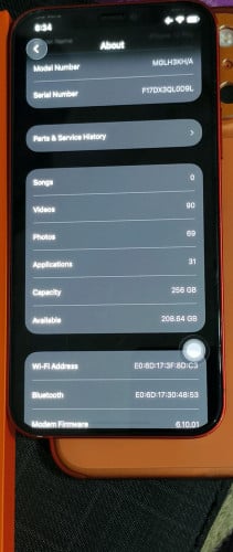 (លក់ហេីយ)iphone 12 (បាយផាស wifi) ស៊ីនទាំងអស់