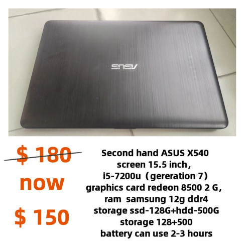 Second hand laptop កុំព្យូទ័រយួរដៃមួយទឹក