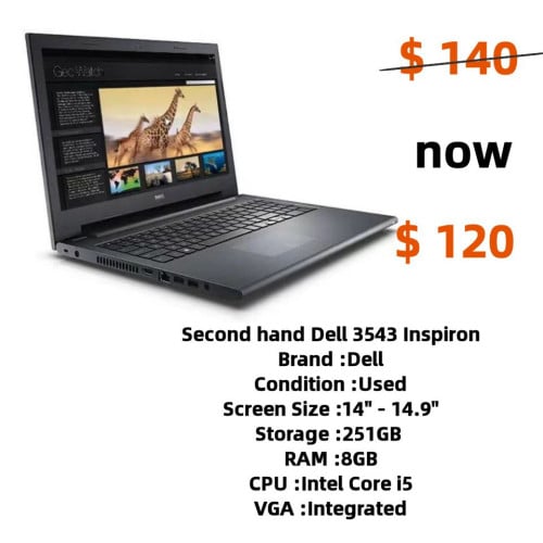 Second hand laptop កុំព្យូទ័រយួរដៃមួយទឹក
