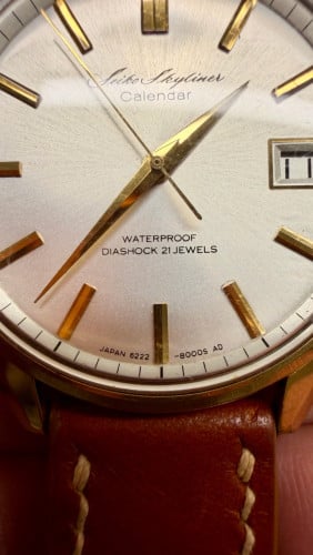 Original Super Rare Vintage SEIKO Skyliner Calendar 21 Jewels Hand-Winding JDM SGP 60 Micron 1966
