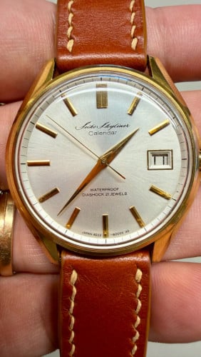 Original Super Rare Vintage SEIKO Skyliner Calendar 21 Jewels Hand-Winding JDM SGP 60 Micron 1966