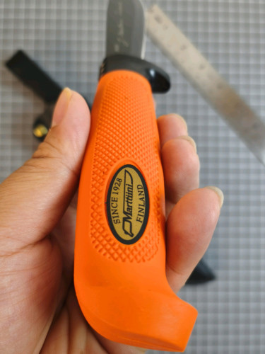 Marttiini Skinning Knife Orange Martef Coated Blade