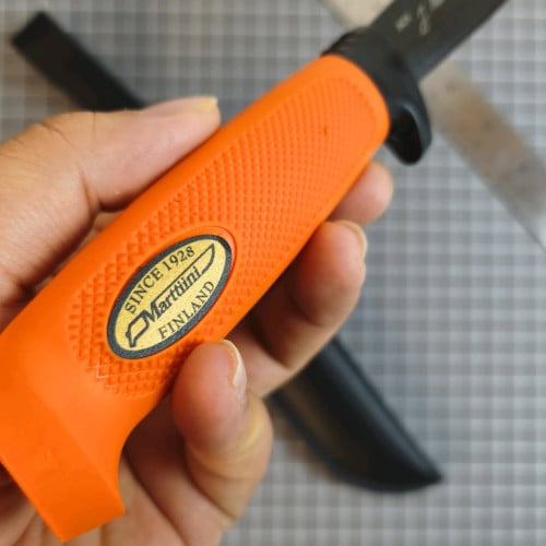 Marttiini Skinning Knife Orange Martef Coated Blade