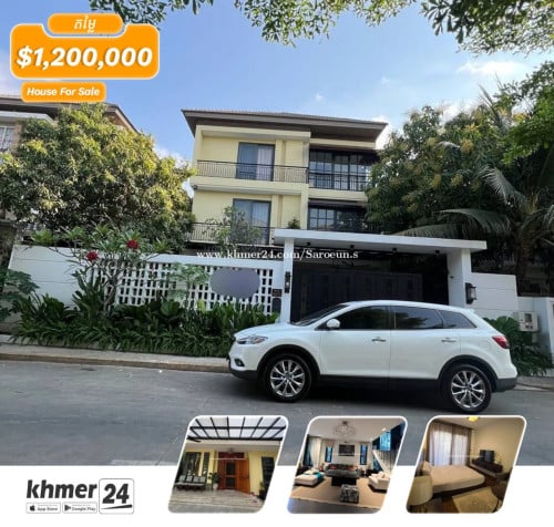 វីឡាទោលប្រណិតក្នុងបុរីប៉េងហួត ផ្លូវម៉ុងរិទ្ធី លក់តំលៃពិសេស