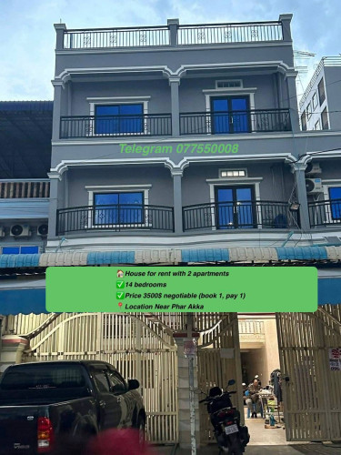 ๐ House for rent with 2 apartmentsโ
14 bedrooms