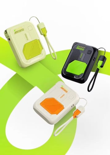 Powerbank 20000mah 5in1 (5មុខងារ)សាកតាមខ្សែក៏បាន ឥតខ្សែក៏បាន