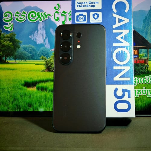 📱Tecno Camon 50 99.99% មានប្រអប់ឆ្នាំងសាកខេត្តស្គ្រីនសោធនាច្រើនខែ (វ៉ៃដូរបាន)