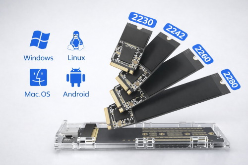 Case M2 NGFF(12$) /NVME(17$) Support SATA USBPort3.1 and Type C / 5.Gbps