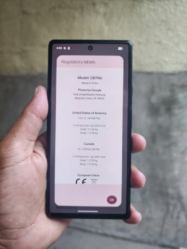 Google Pixel 6 8g/128g(វៃដូរបាន)👉$125