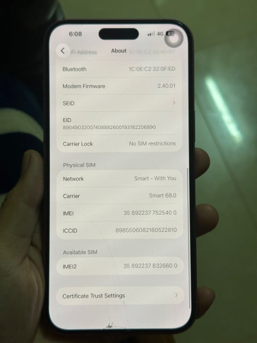 I phone 16plus 128G Esim1 sim1