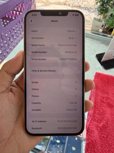 IPhone 12 Pro Max 128GB Code LL/A តួស្អាត97%