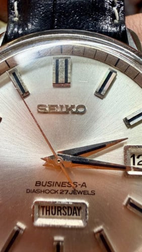 Original Rare Vintage SEIKO Business A Day-Date 1968 with 7 digits Number - (Condition 80%)