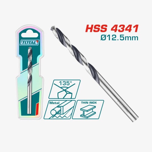 TOTAL 4341 HSS Drill Bit 12.5 mm (TAC1201254)