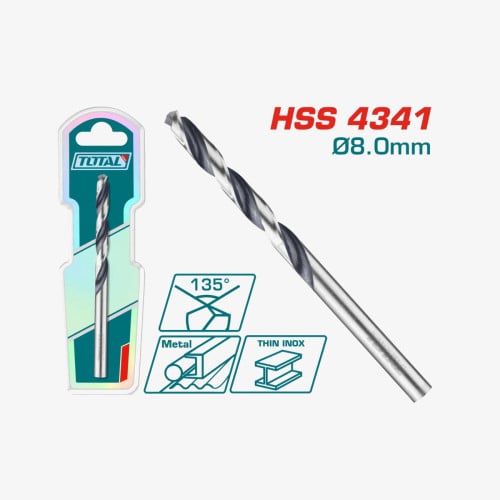 TOTAL HSS 4341 Drill Bit 8.0mm – TAC1200804
