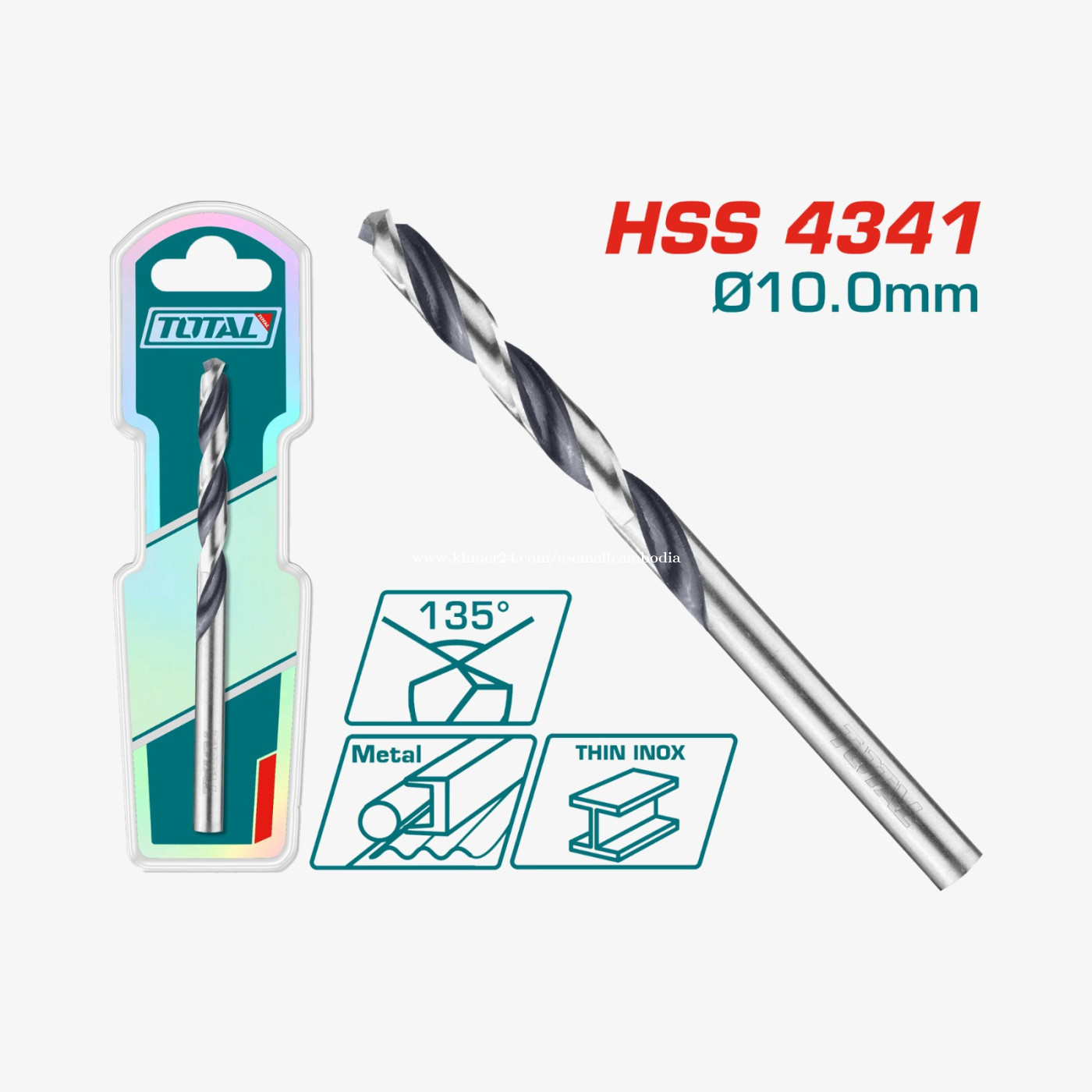 TOTAL 4341 HSS Drill Bit 10 mm (TAC1201004)