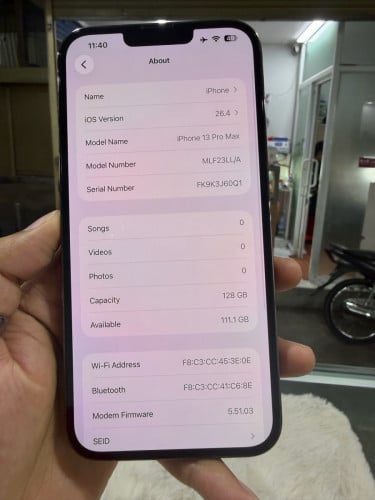 13ProMax 128G សំណុំសុីន
