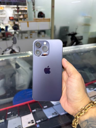 iPhone 14 Pro Max Purple ZP/A HD128GB Phone Condition 98% 🔋88% , ដូរអេក្រង់ហ្ស៊ីន , ម៉ាស៊ីនហ្ស៊ីន