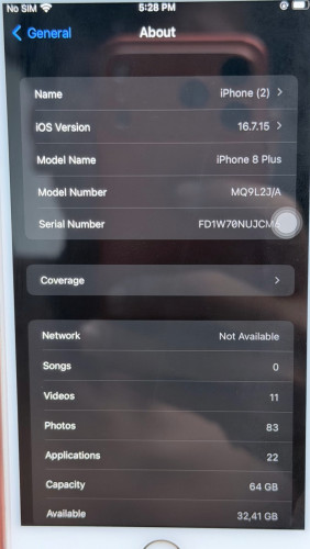 (លក់ហេីយ)iphone 8 plus​ (នៅស្អាតខ្លាំង)​ zin all មានស្កេន​ អត់មានជាប់អីទាំងអស់