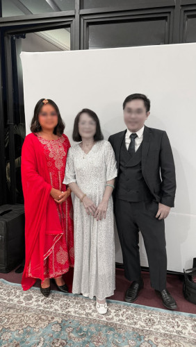 Three-piece Red Indian Women Traditional Clothes (Salwar Kameez)