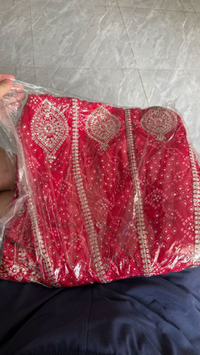 Three-piece Red Indian Women Traditional Clothes (Salwar Kameez)