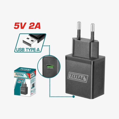 TOTAL Charger 5V / 2A USB Type-A (TCLI120502)