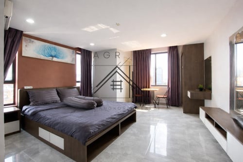 🏢 Studio Service Apartment For Rent | Tuol Tumpoung 1 (TTP Area)