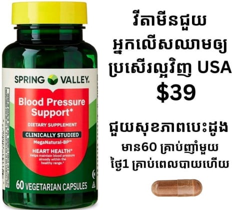Blood Pressure Support វីតាមីនសម្រាប់អ្នកលើសឈាម