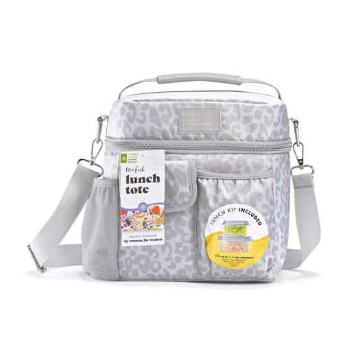 Fit & Fresh Mapleton Women's Lunch Bag, Large Insulated Tote Bag for Work,