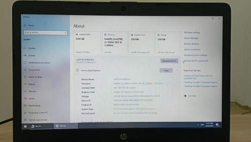 HP 240 GT Notebook PC working but in pure condition