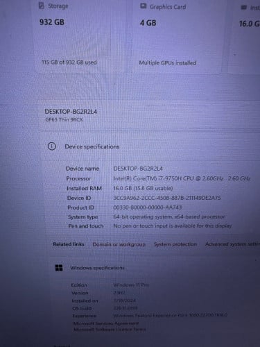 Msi gf 63 thin