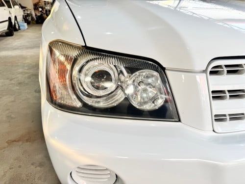 Toyota Highlander 2001 បួនម៉ាសុីន  គ្រឿងក្នុងពណ៌លឿង កៅអីចុច auto ពូកស្បែក​