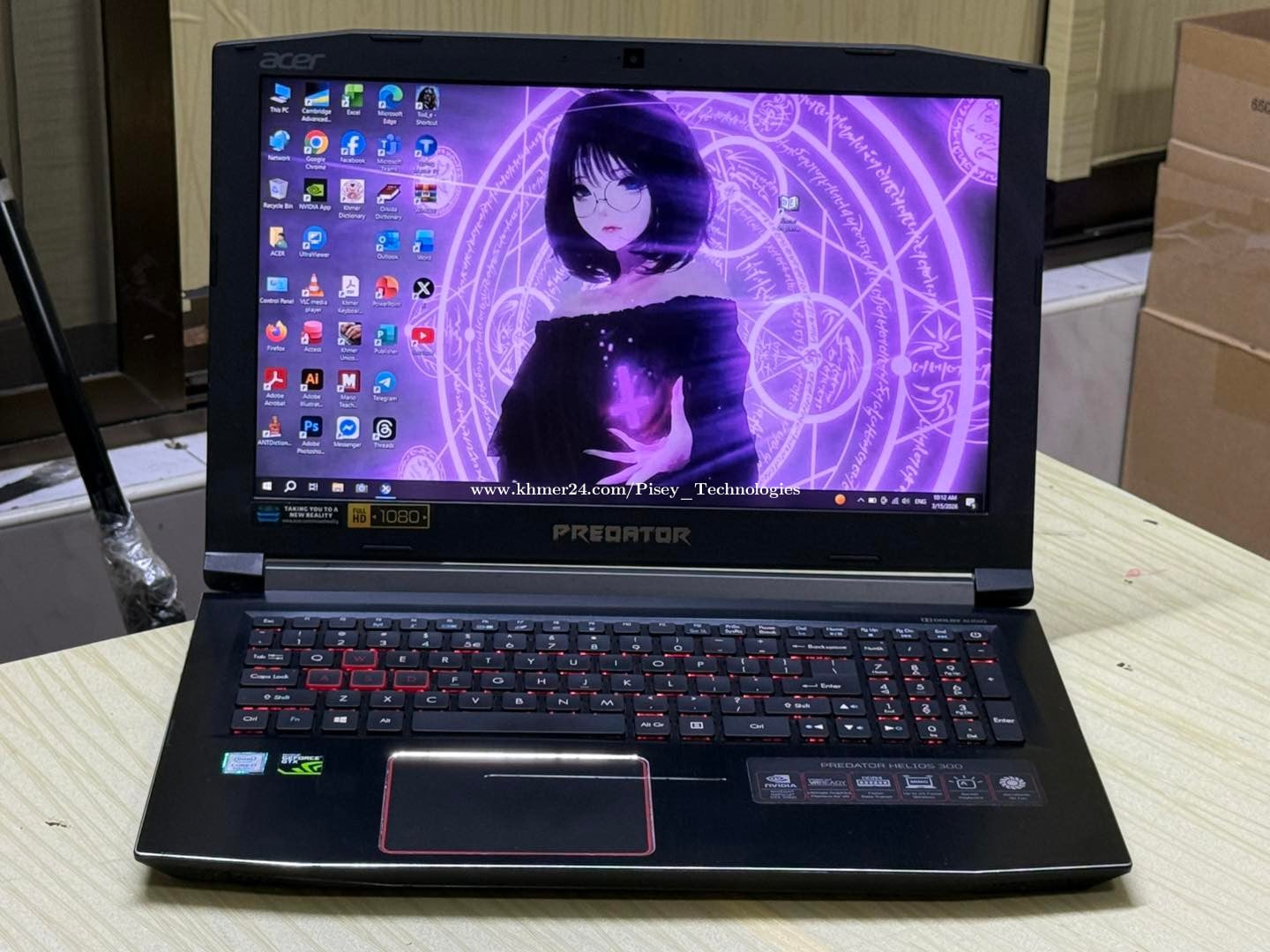 Acer Predator Helios 300 / Core I7-8th Gen /Ram 8GB / 256GB SSD + 1.0TB / NVIDIA 6GB /15.6"