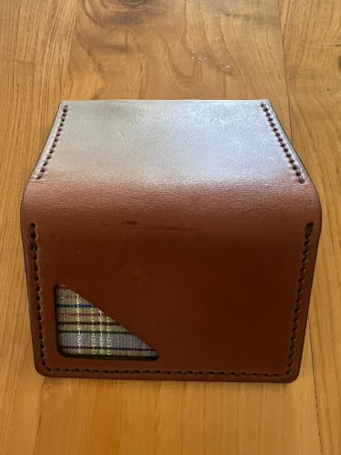 🌟សូមណែនាំកាបូបកាត/លុយ Orion Curved Side Slot Leather Card Case 🌟 ម៉ូដកម្រ - ស្បែកពិតប្រាកដ