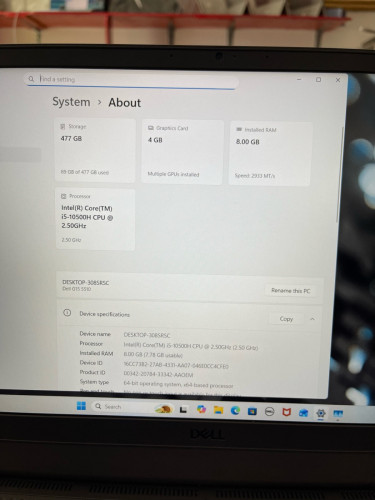 Dell G15 5510 ( GTX1650)