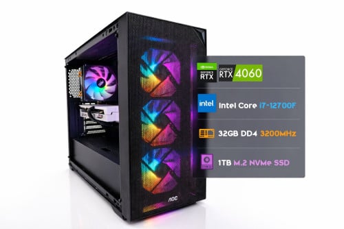 Desktop RTX 4060 for Gaming, Design, Video Editor, MMO, Architecture