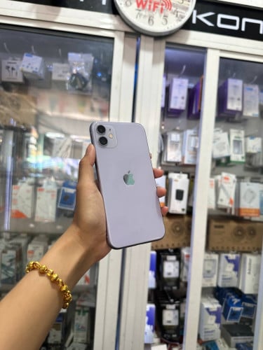 iPhone 11 ពណ៌ស្វាយ 🍏 64GB Battery 88% 🔋 តួស្អាត 98% សំណុំហ្សីន អត់ជាប់អី (ធានា1ខែ)