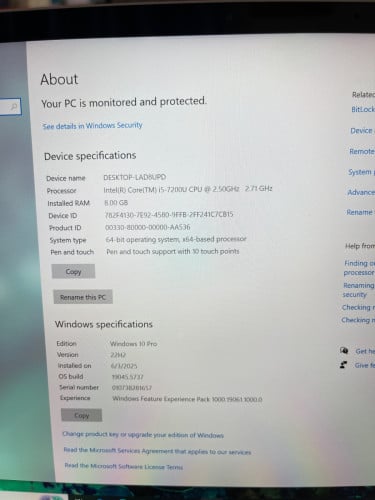 Surface laptop, Touchscreen